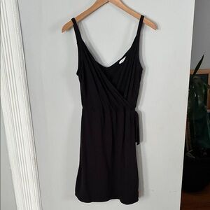H&M Black Mini Wrap Dress Sz Medium